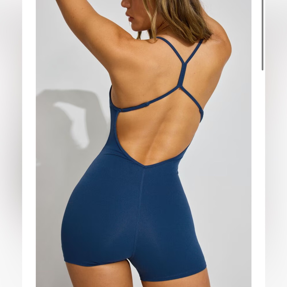 Garage Navy Strappy Romper